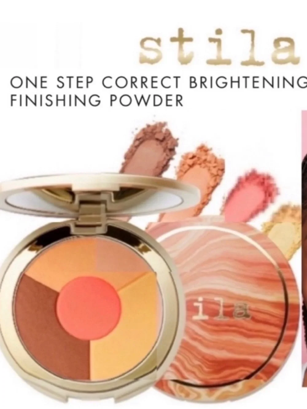 Stila One Step Correct‎ Brightening Finishing Powder - deep NEW